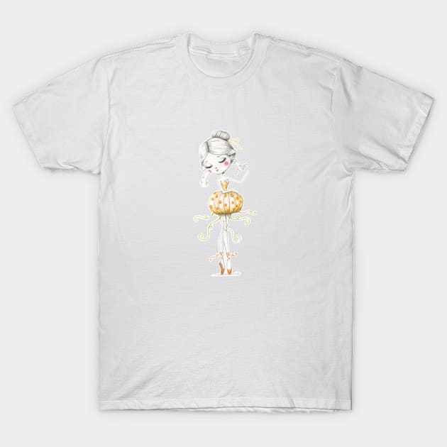 Pumpkin ballerina T-Shirt by mapetitepoupee